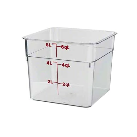 Food Storage Square 8 Qt Clear Polycarbonate